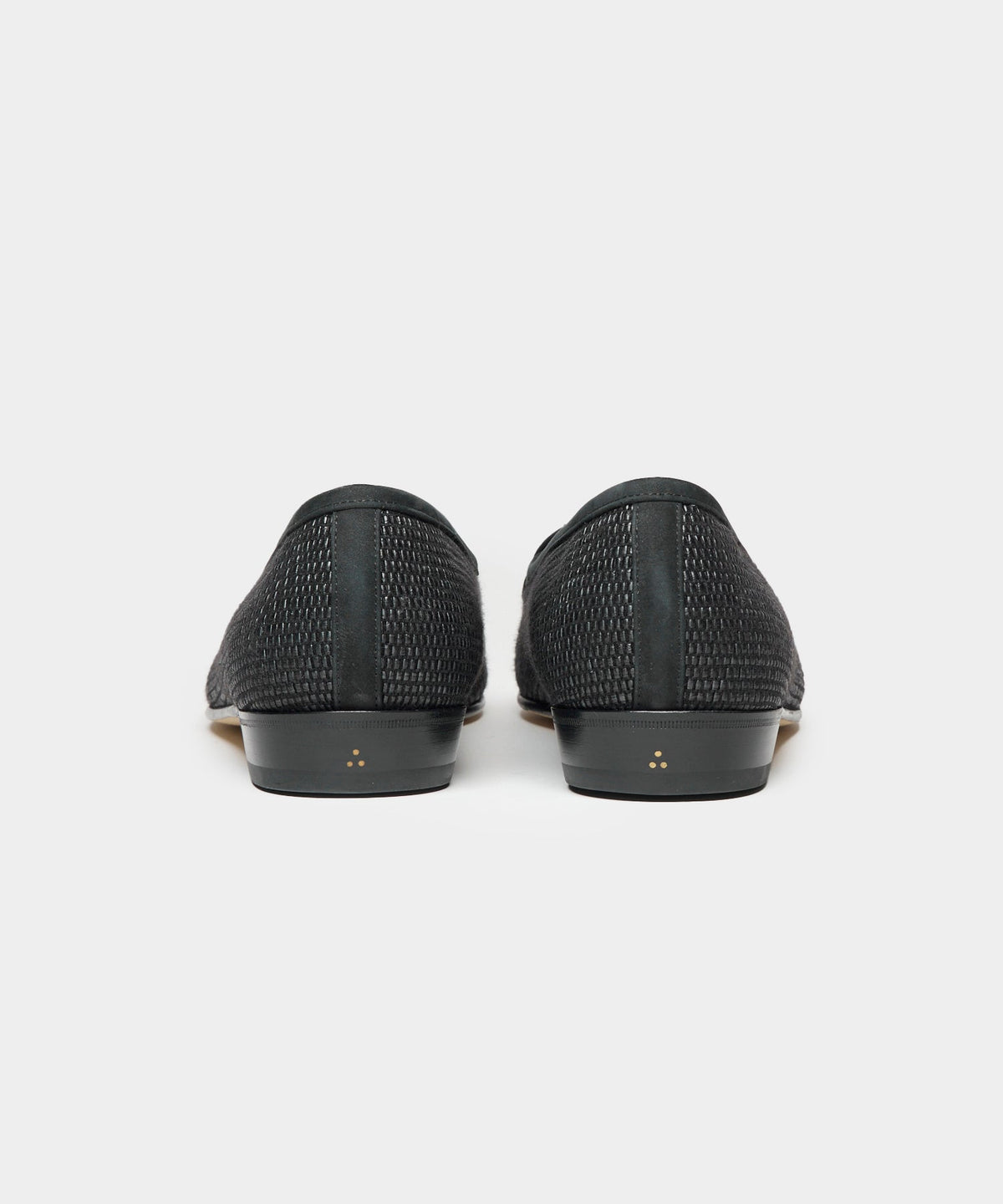 Todd Snyder Baudoin & Lange Raffia Sagan Loafer - Black