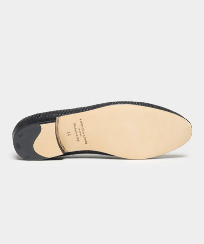 Todd Snyder Baudoin & Lange Raffia Sagan Loafer - Black