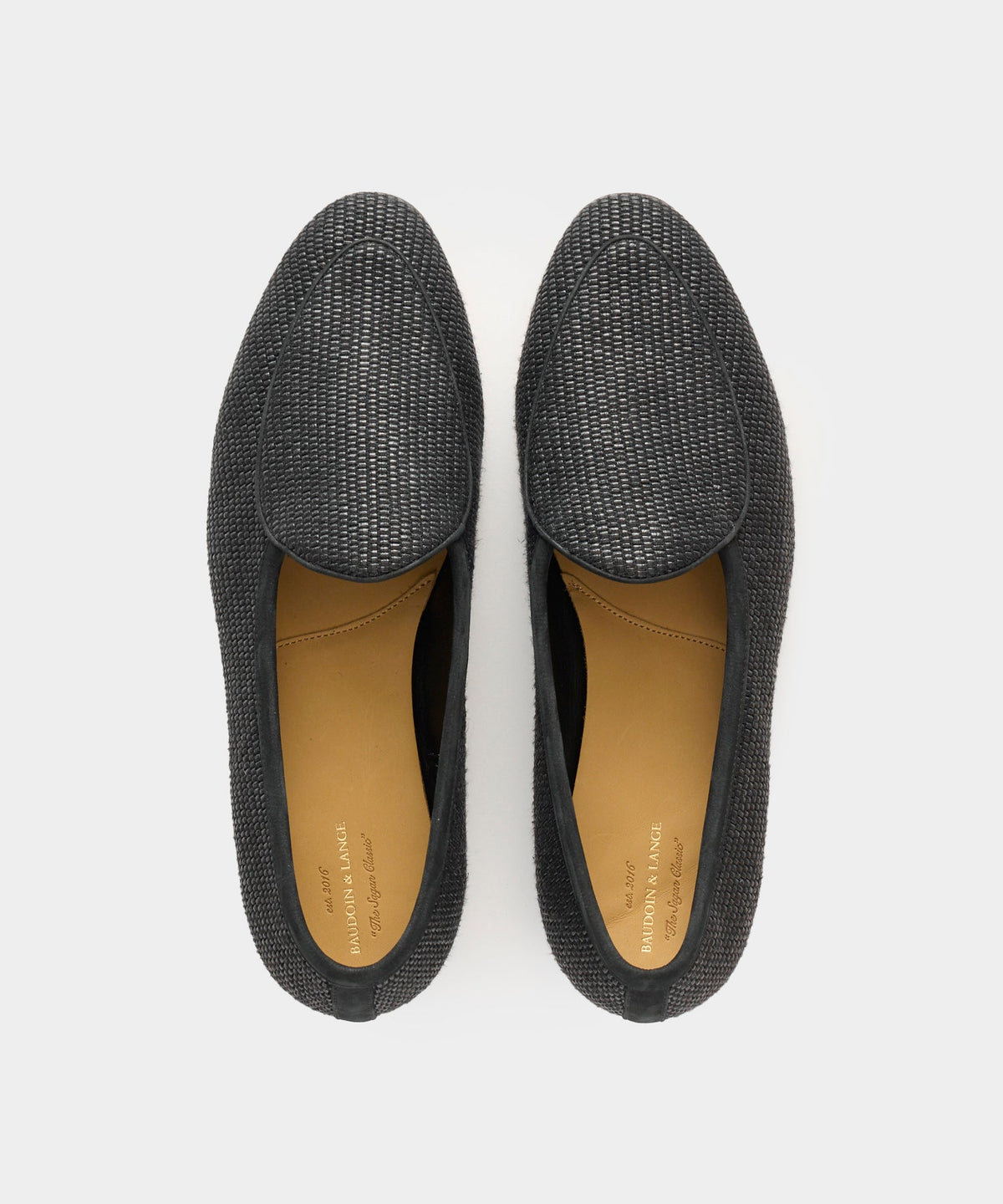 Todd Snyder Baudoin & Lange Raffia Sagan Loafer - Black