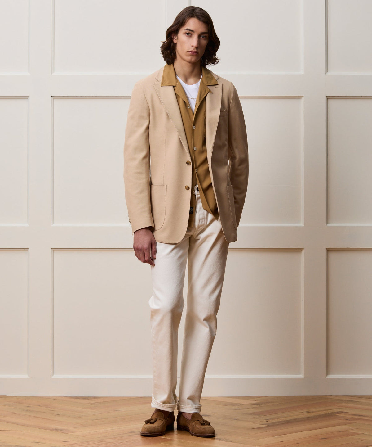 Todd Snyder Italian Knit Sport Coat - Light Khaki