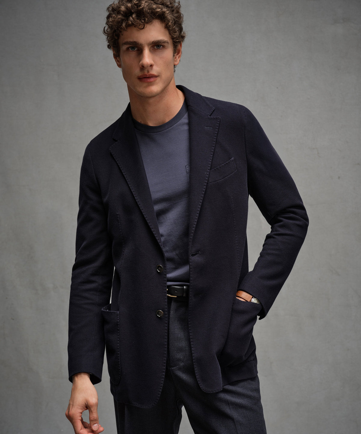 Todd Snyder Italian Knit Sport Coat - Navy