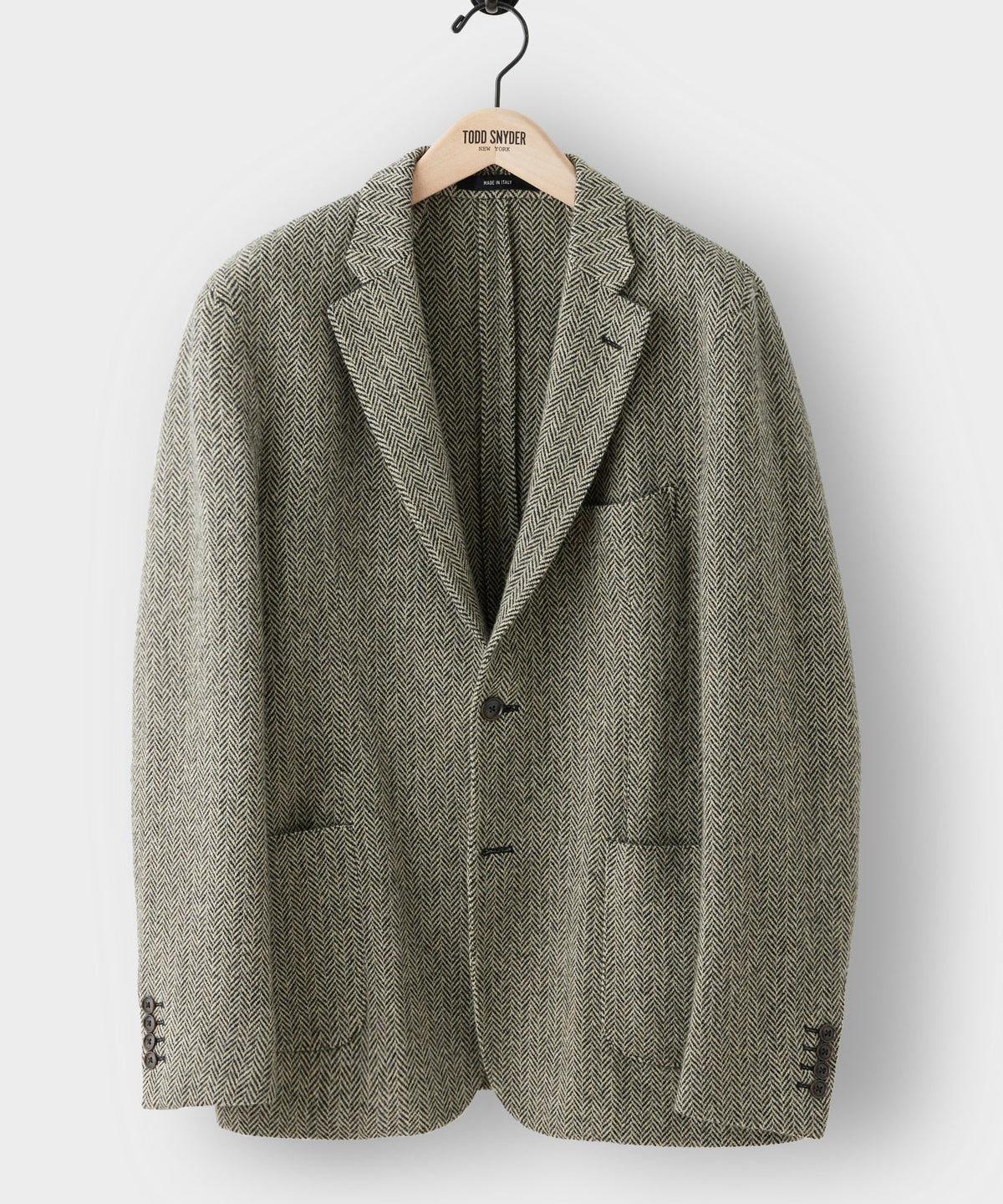 Todd Snyder Italian Wool Herringbone Sport Coat - Cream
