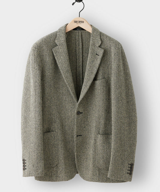 Todd Snyder Italian Wool Herringbone Sport Coat - Cream