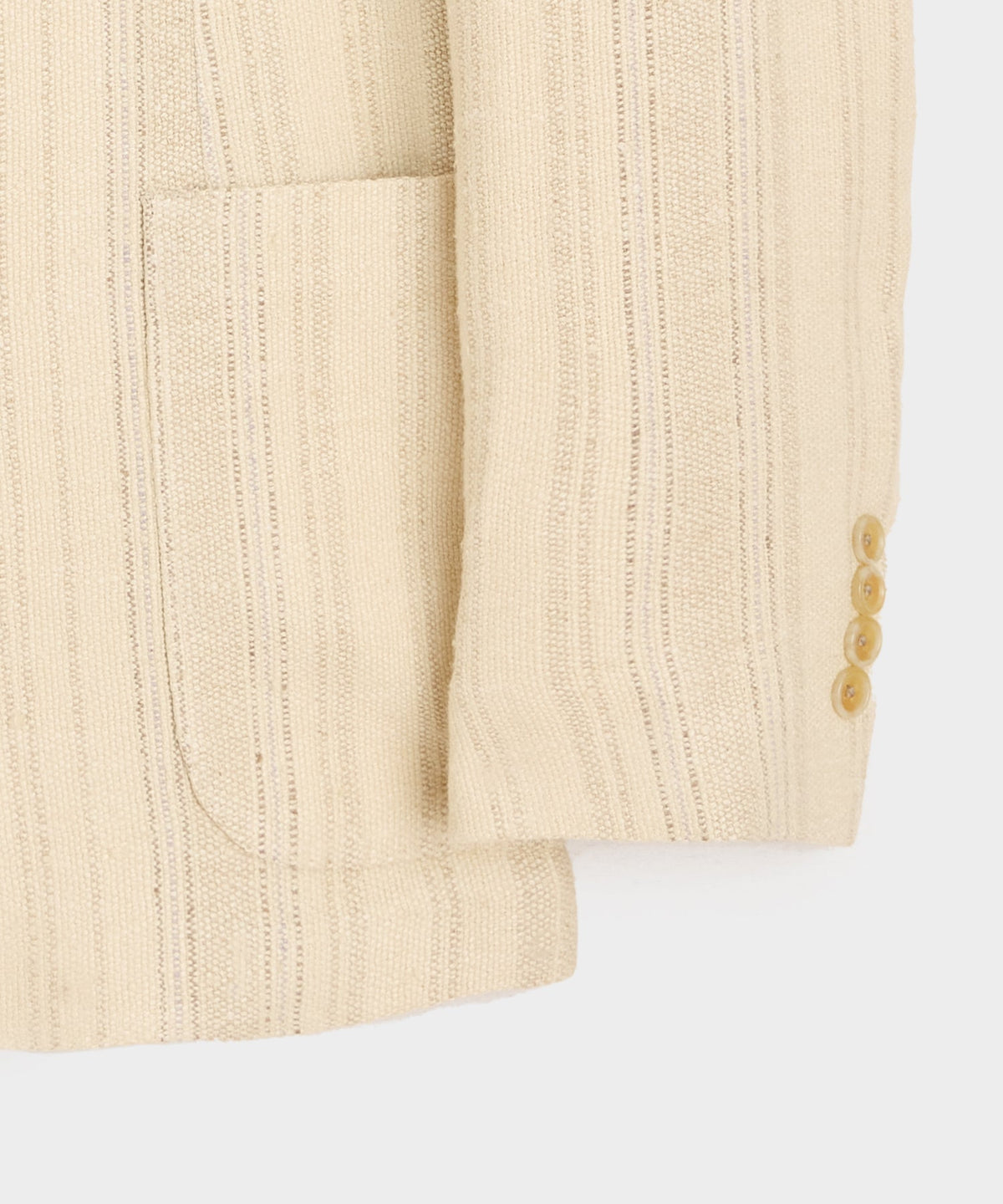 Todd Snyder Italian Linen Silk Double Stripe Sport Coat - Beige