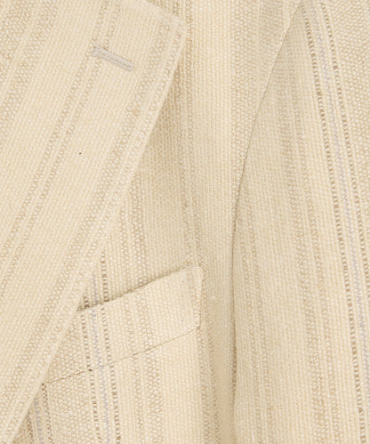 Todd Snyder Italian Linen Silk Double Stripe Sport Coat - Beige