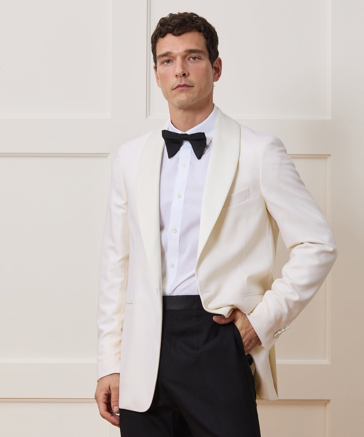 Todd Snyder Italian Wool Shawl Tuxedo Jacket - Ivory