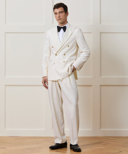 Todd Snyder Italian Wool Double-Breasted Tuxedo Jacket - Ivory