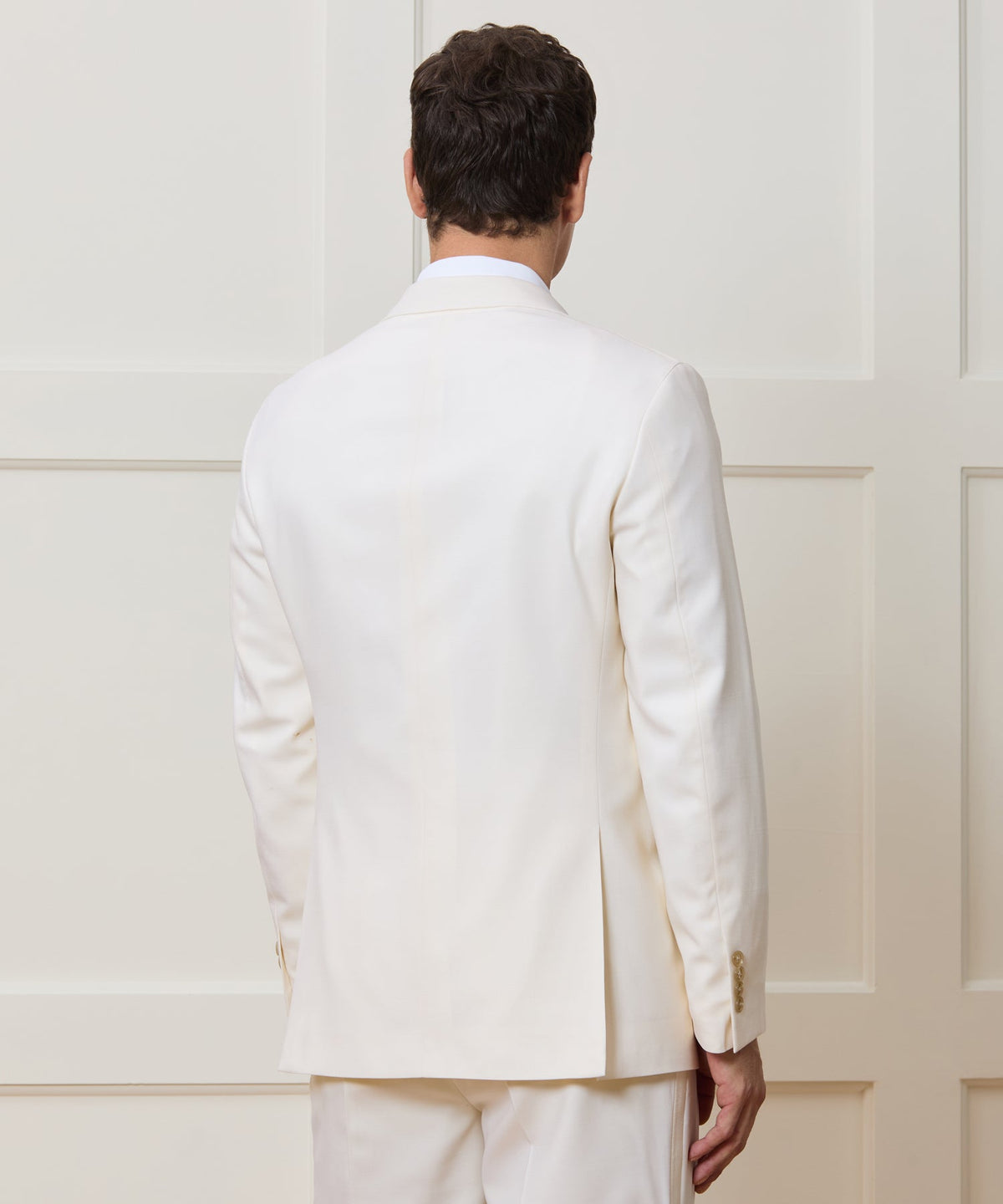 Todd Snyder Italian Wool Double-Breasted Tuxedo Jacket - Ivory