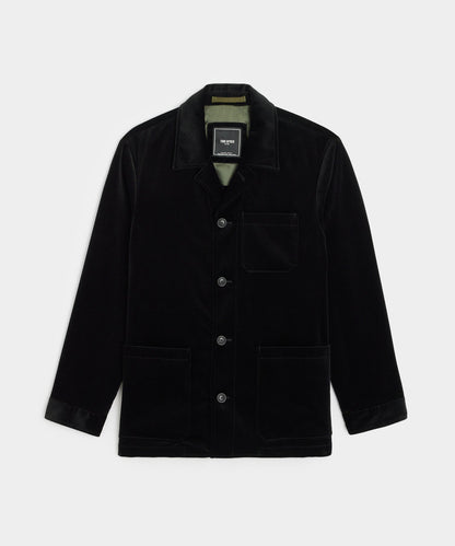 Todd Snyder Italian Velvet Tailored Chore Coat - Black
