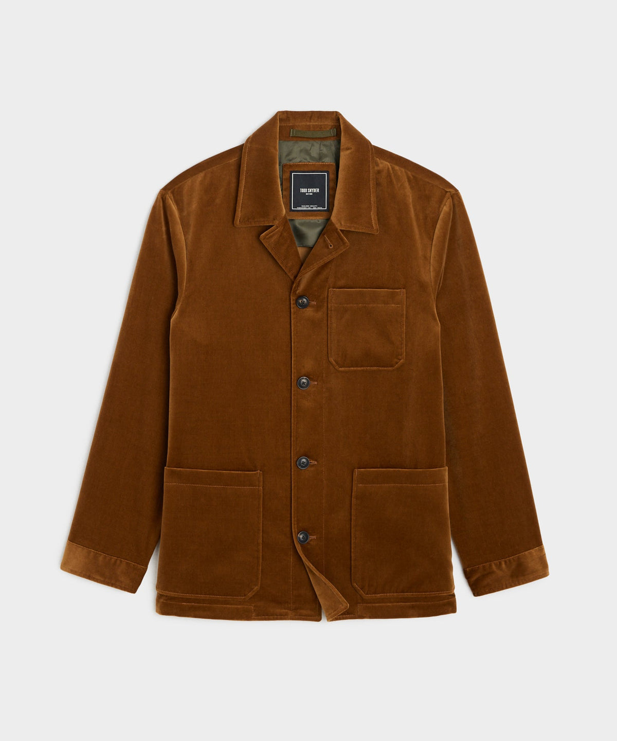 Todd Snyder Italian Velvet Tailored Chore Coat - Caramel
