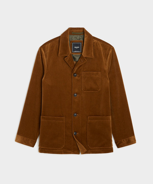 Todd Snyder Italian Velvet Tailored Chore Coat - Caramel