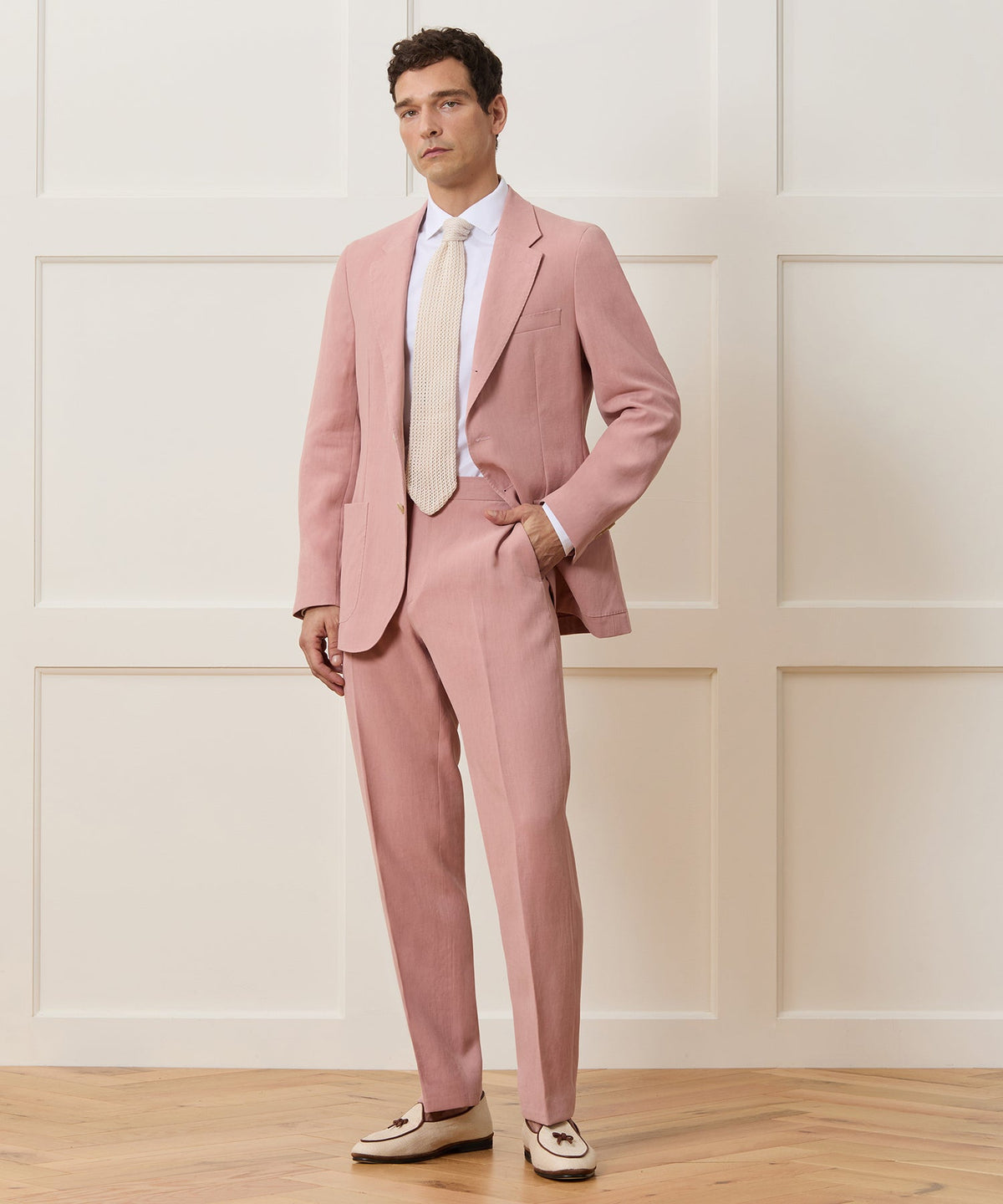 Todd Snyder Italian Sueded Linen Madison Jacket - Dusty Rose