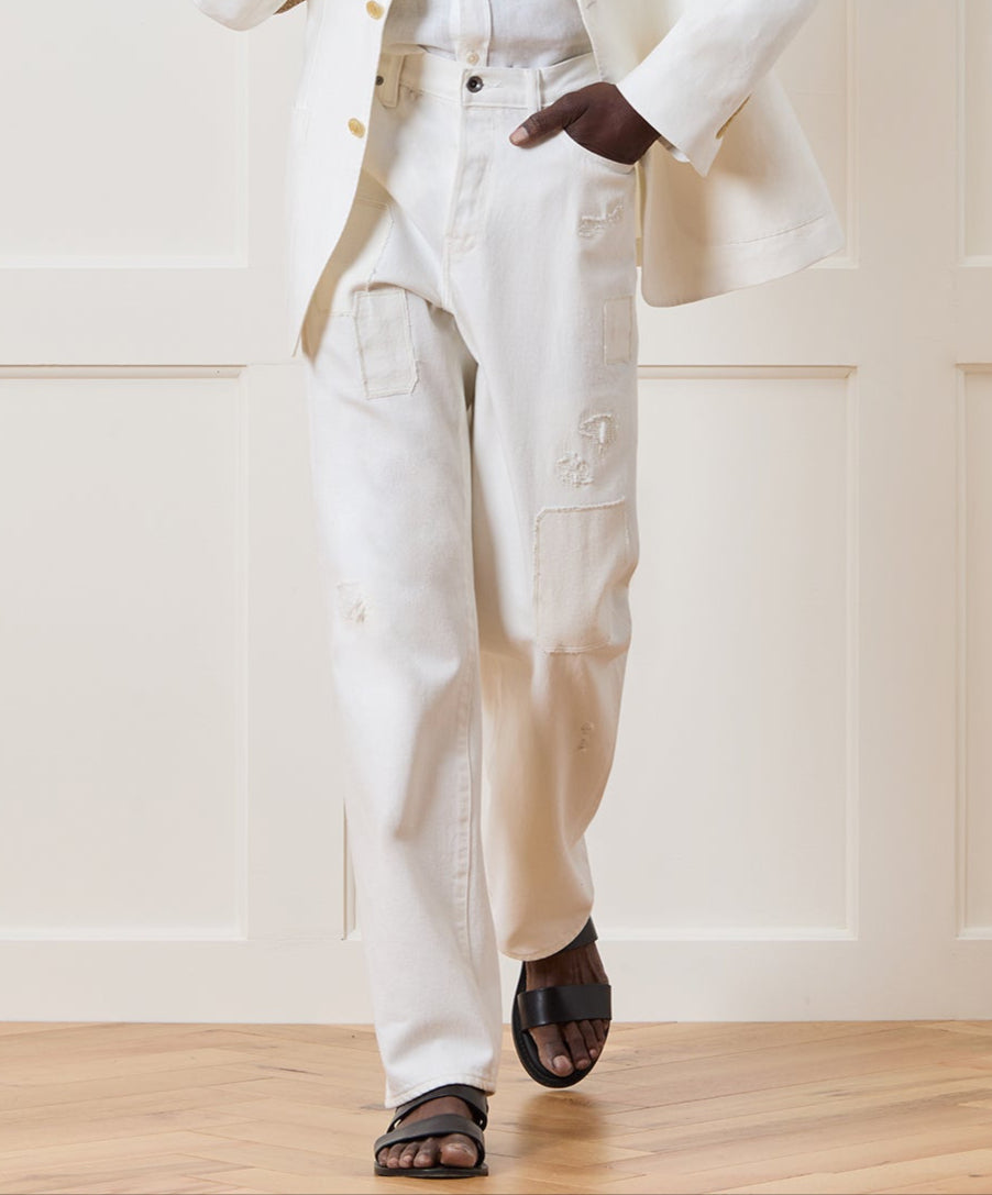 Todd Snyder Relaxed Selvedge Jean - White