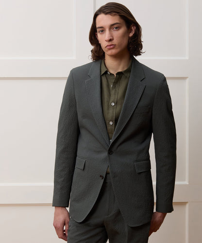 Todd Snyder Italian Seersucker Sutton Jacket - Olive