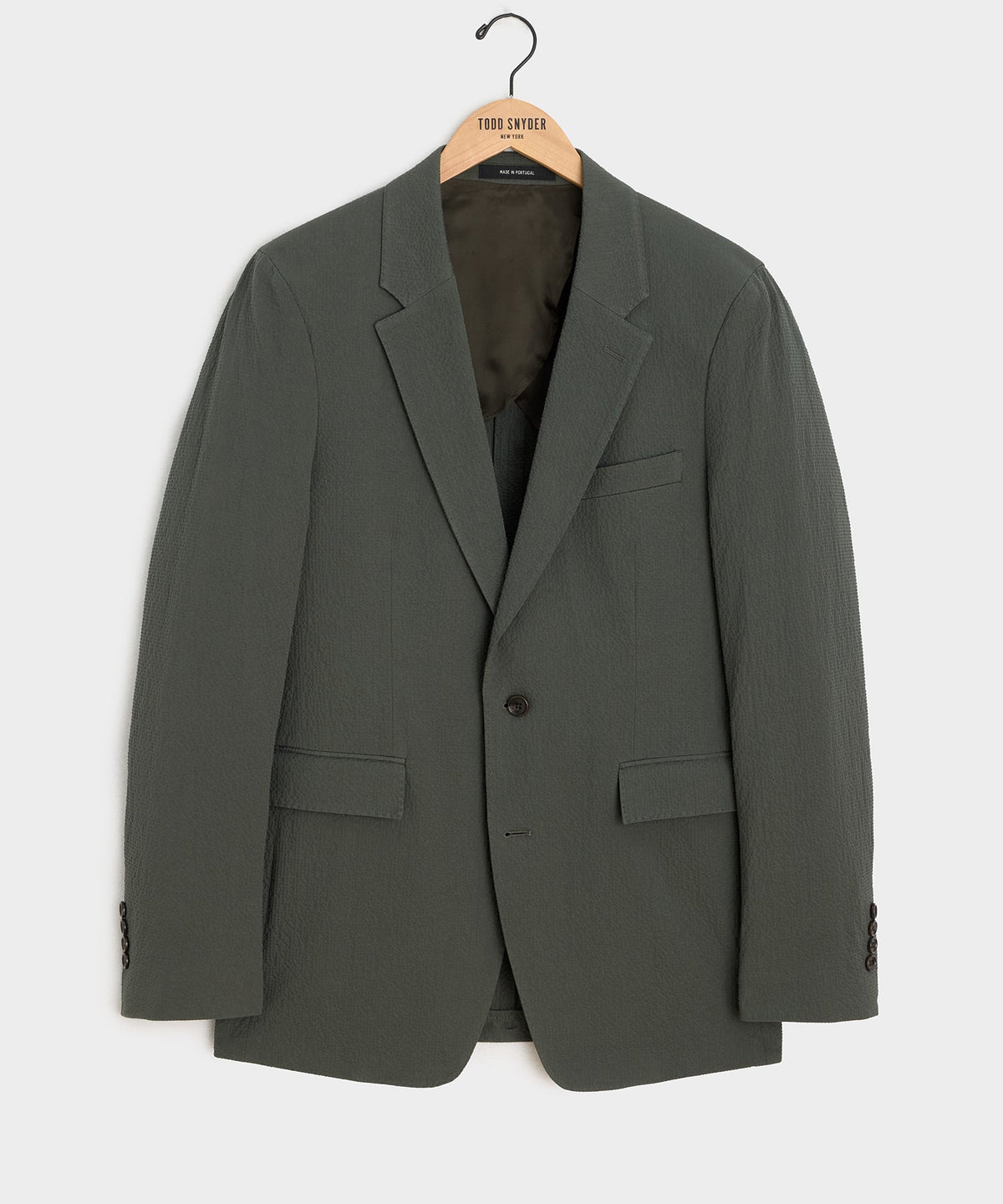 Todd Snyder Italian Seersucker Sutton Jacket - Olive