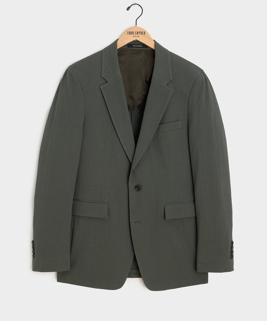 Todd Snyder Italian Seersucker Sutton Jacket - Olive