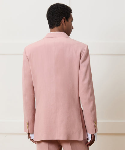 Todd Snyder Relaxed Italian Sueded Linen Double-Breasted Tuxedo Jacket - Dusty Rose