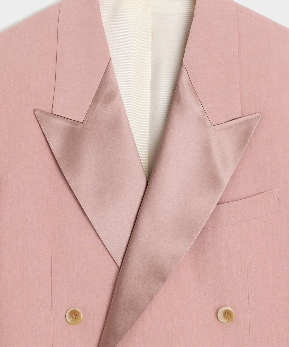 Todd Snyder Relaxed Italian Sueded Linen Double-Breasted Tuxedo Jacket - Dusty Rose