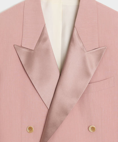 Todd Snyder Relaxed Italian Sueded Linen Double-Breasted Tuxedo Jacket - Dusty Rose