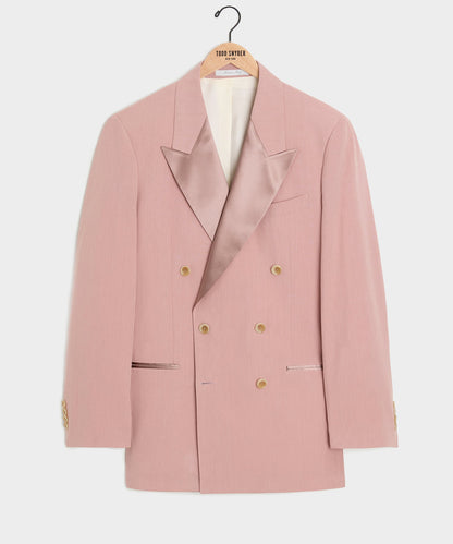 Todd Snyder Relaxed Italian Sueded Linen Double-Breasted Tuxedo Jacket - Dusty Rose