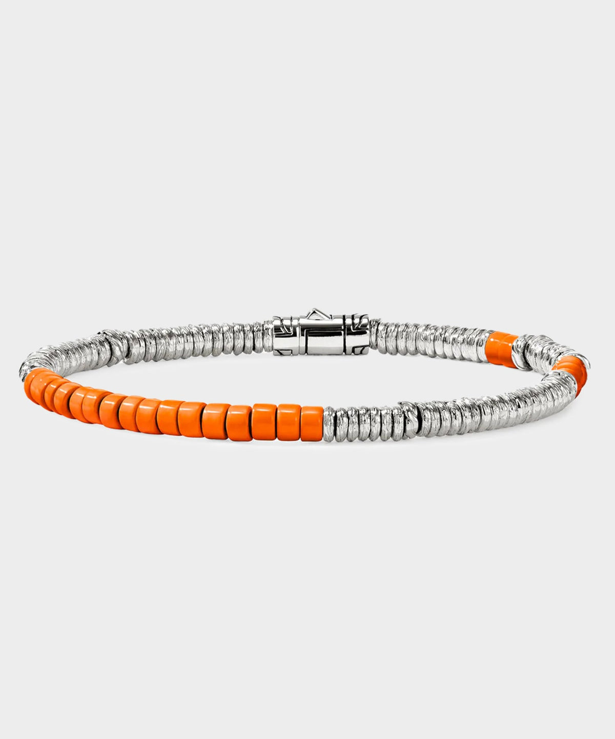 Todd Snyder John Hardy Sterling Silver Enamel Heishi Bracelet - Silver