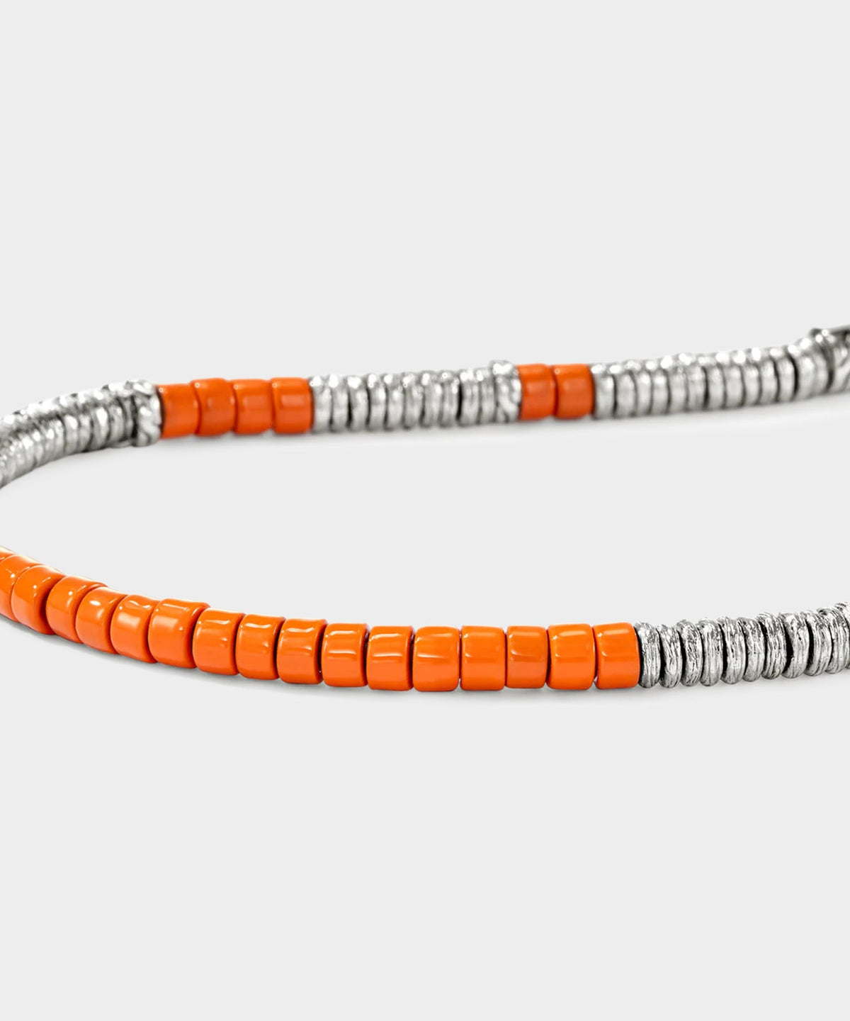 Todd Snyder John Hardy Sterling Silver Enamel Heishi Bracelet - Silver