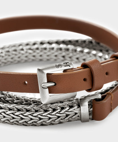 Todd Snyder Todd Snyder x John Hardy Sterling Silver Chain and Leather Bracelet - Silver
