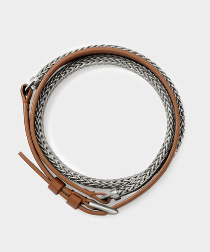 Todd Snyder Todd Snyder x John Hardy Sterling Silver Chain and Leather Bracelet - Silver