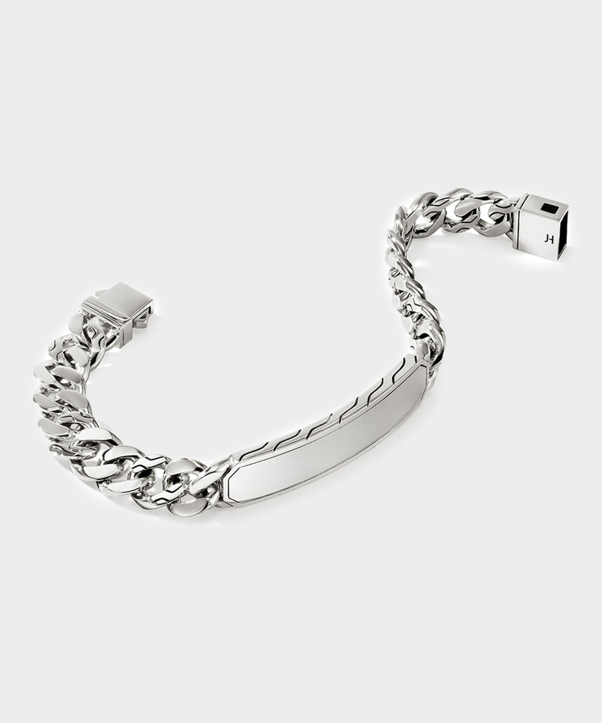 Todd Snyder John Hardy Sterling Silver ID Curb Bracelet, 11MM - Silver
