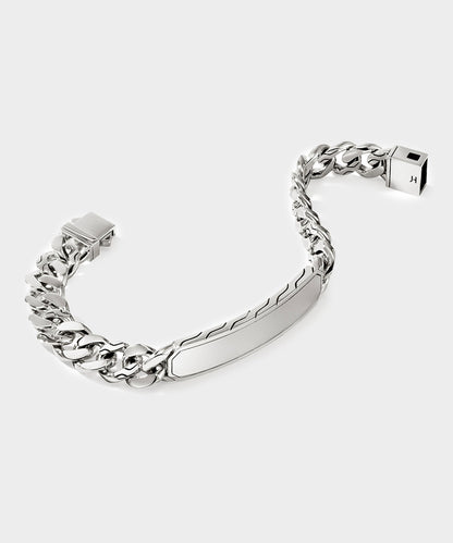 Todd Snyder John Hardy Sterling Silver ID Curb Bracelet, 11MM - Silver