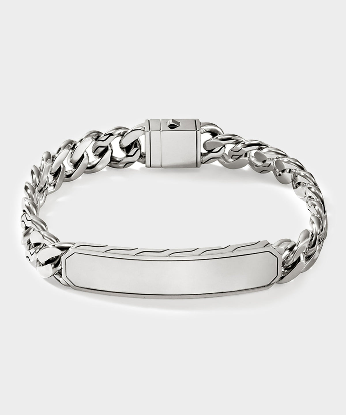 Todd Snyder John Hardy Sterling Silver ID Curb Bracelet, 11MM - Silver