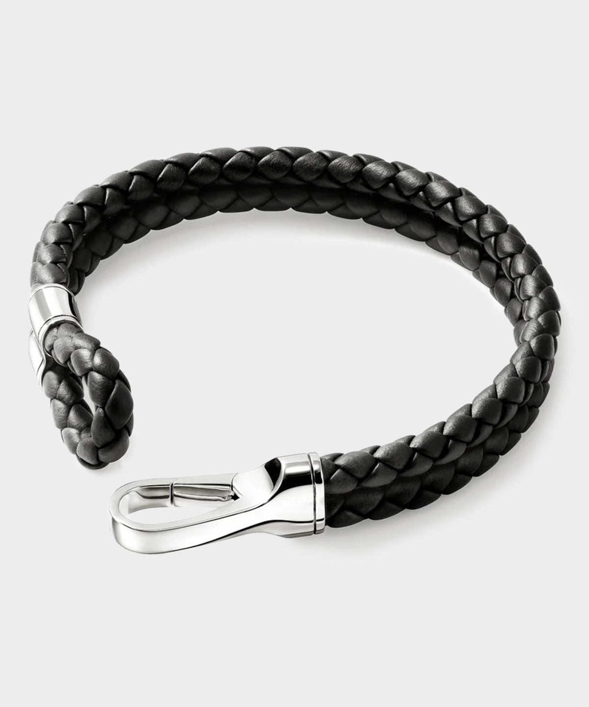 Todd Snyder John Hardy Sterling Silver Leather Double Row Bracelet - Black