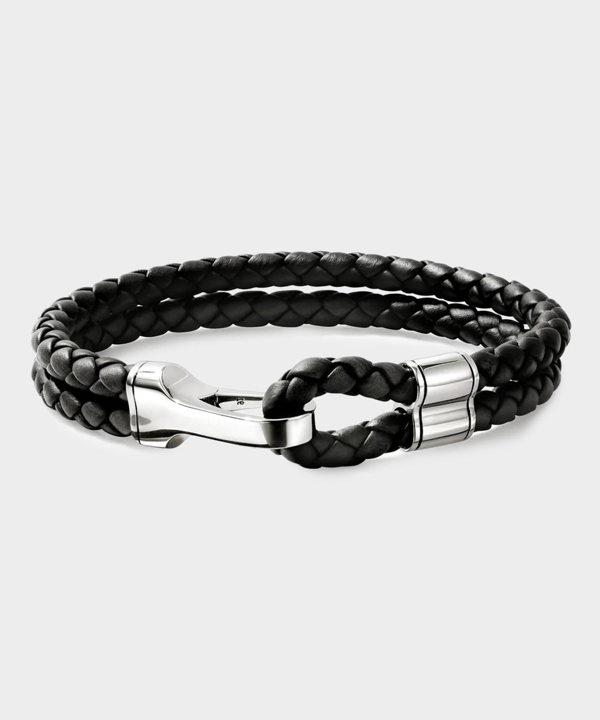Todd Snyder John Hardy Sterling Silver Leather Double Row Bracelet - Black