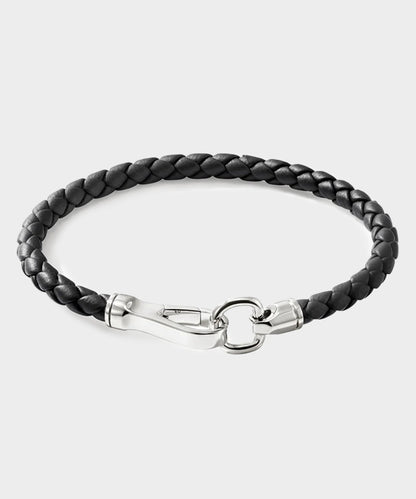 Todd Snyder John Hardy Sterling Silver Leather Bracelet - Silver