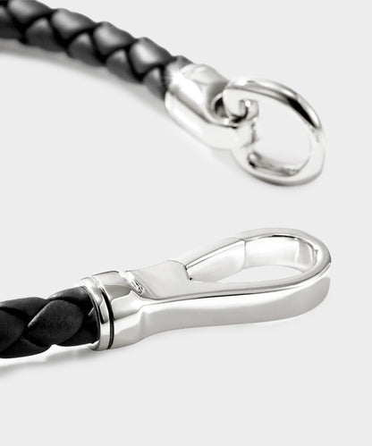 Todd Snyder John Hardy Sterling Silver Leather Bracelet - Silver
