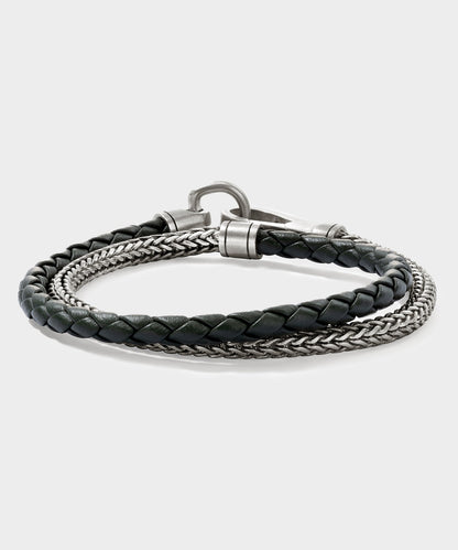 Todd Snyder Todd Snyder x John Hardy Silver Double Wrap Bracelet - Silver