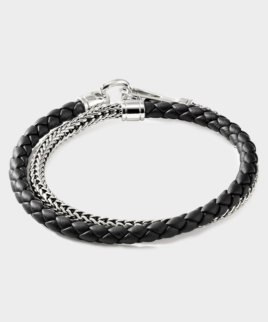 Todd Snyder John Hardy Sterling Silver Double Wrap Icon Bracelet - Silver