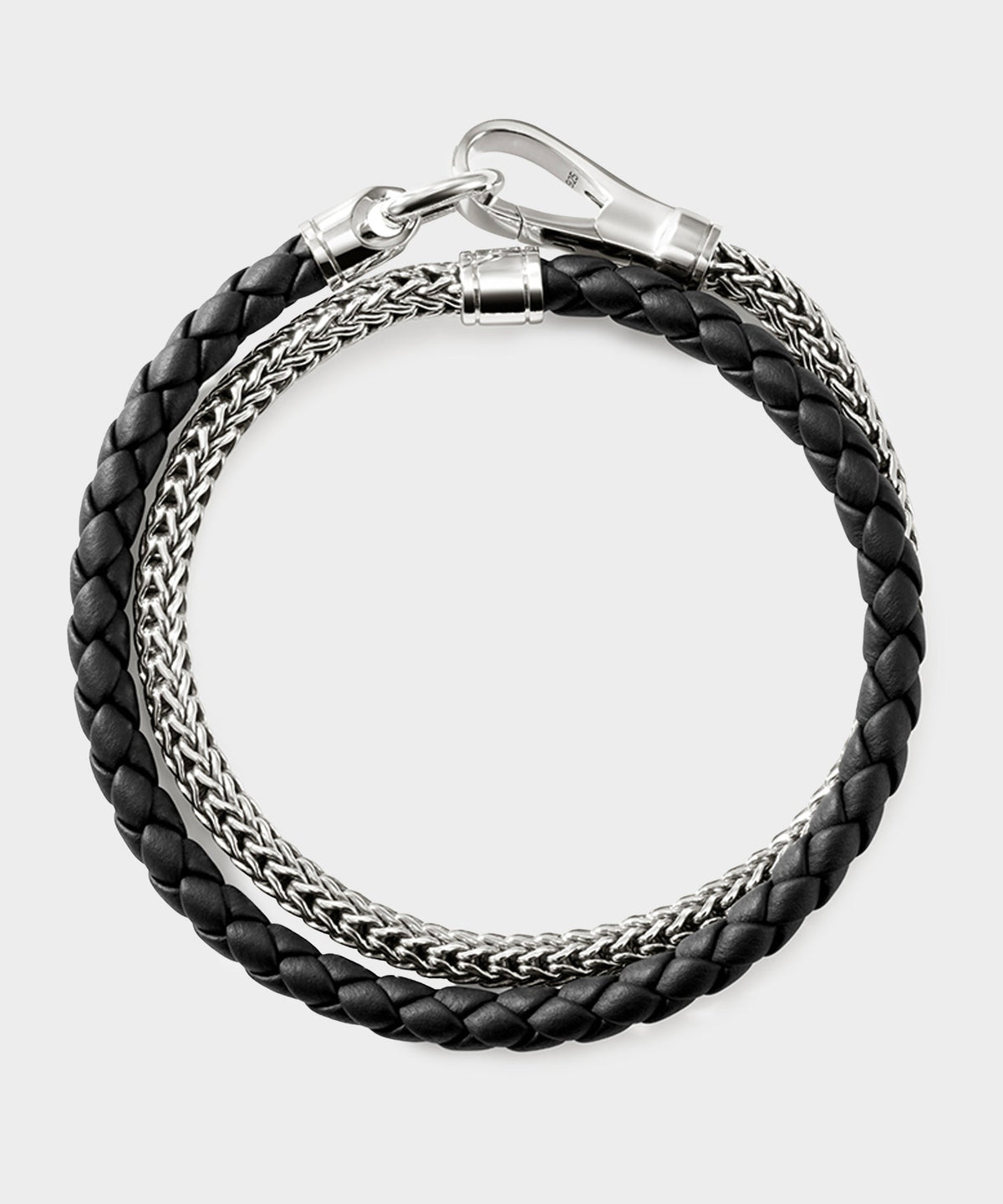 Todd Snyder John Hardy Sterling Silver Double Wrap Icon Bracelet - Silver