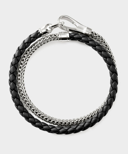Todd Snyder John Hardy Sterling Silver Double Wrap Icon Bracelet - Silver