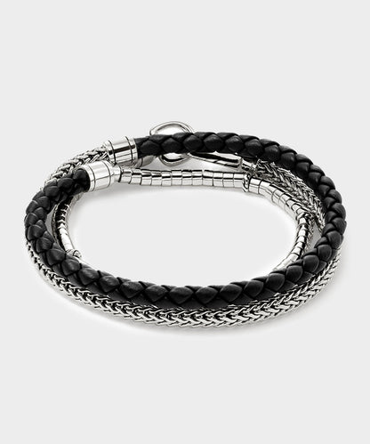 Todd Snyder John Hardy Sterling Silver Heishi Triple Wrap Bracelet - Silver