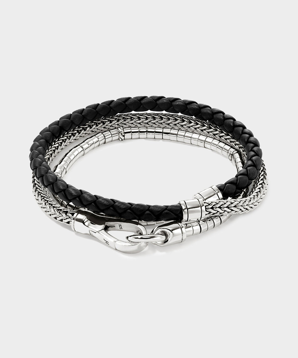 Todd Snyder John Hardy Sterling Silver Heishi Triple Wrap Bracelet - Silver