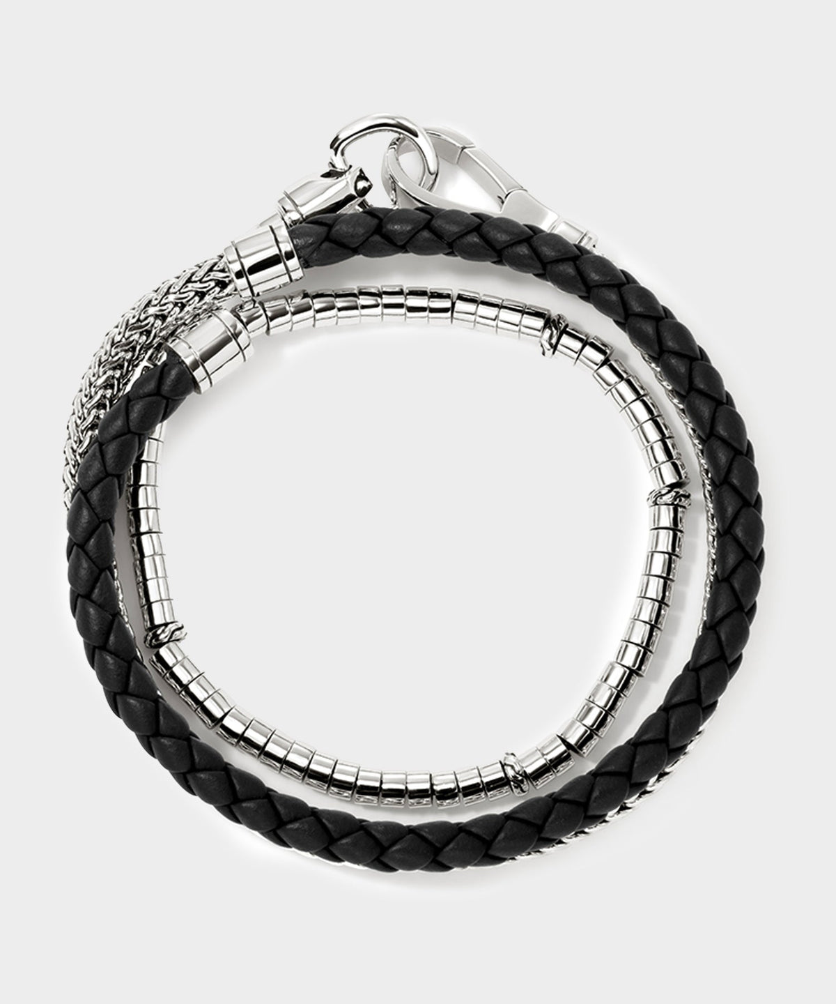 Todd Snyder John Hardy Sterling Silver Heishi Triple Wrap Bracelet - Silver