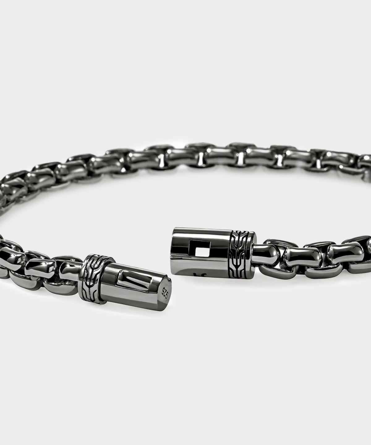 Todd Snyder John Hardy Dark Sterling Silver Box Chain Bracelet - Silver