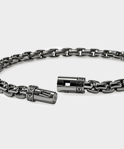 Todd Snyder John Hardy Dark Sterling Silver Box Chain Bracelet - Silver