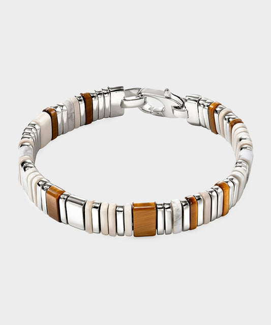 Todd Snyder John Hardy Sterling Silver Tiger Eye Colorblock Bracelet - Silver
