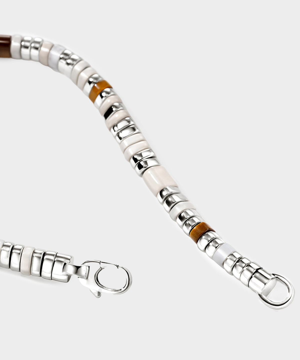 Todd Snyder John Hardy Sterling Silver Tiger Eye Howlite & L Bracelet - Silver