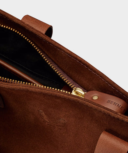 Todd Snyder Bennett Winch Suede Tote Bag - Tobacco
