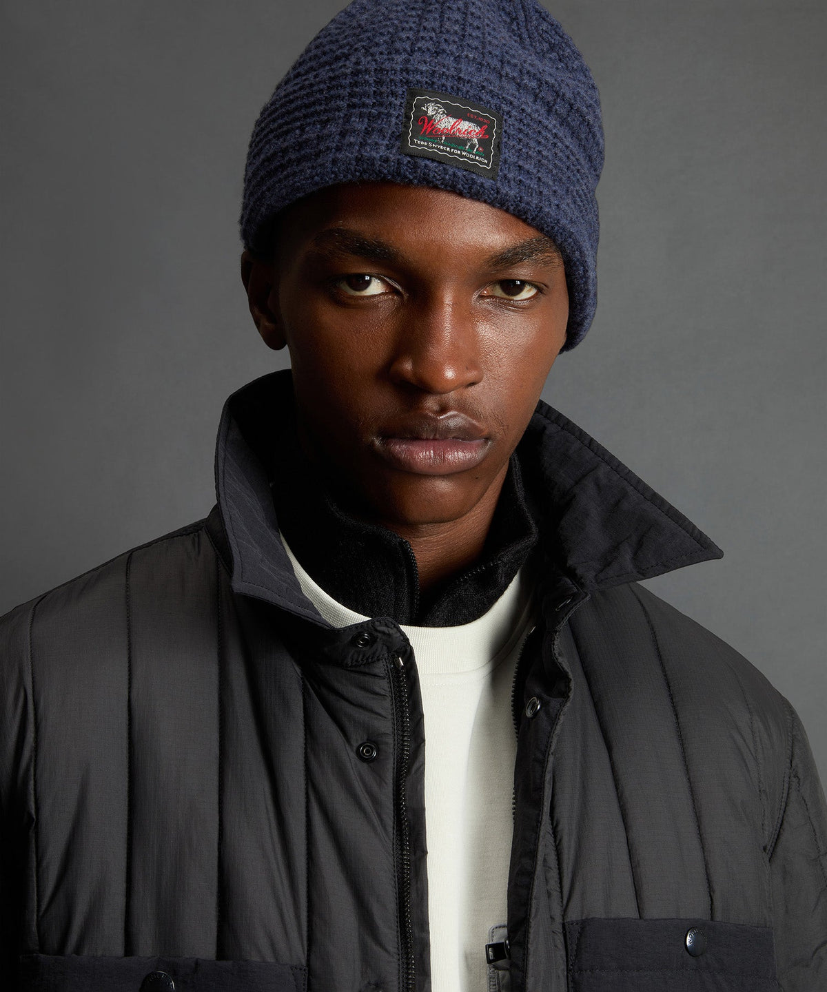 Todd Snyder Todd Snyder x Woolrich Wool-Cashmere Waffle Beanie - Turbulence