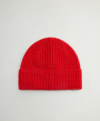 Todd Snyder Todd Snyder x Woolrich Wool-Cashmere Waffle Beanie - Aurora Red