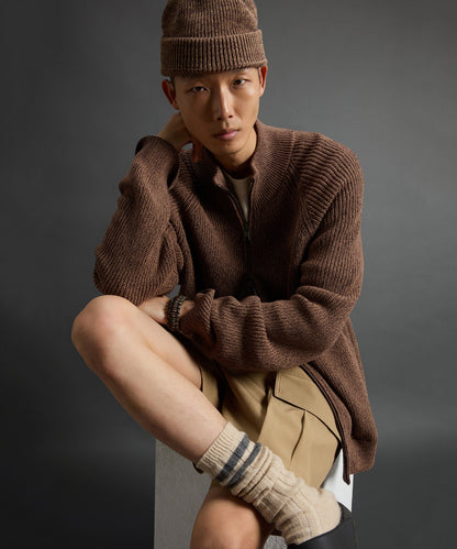Todd Snyder Todd Snyder x Woolrich Cotton Zip-Up Sweater - Butternut Mouline